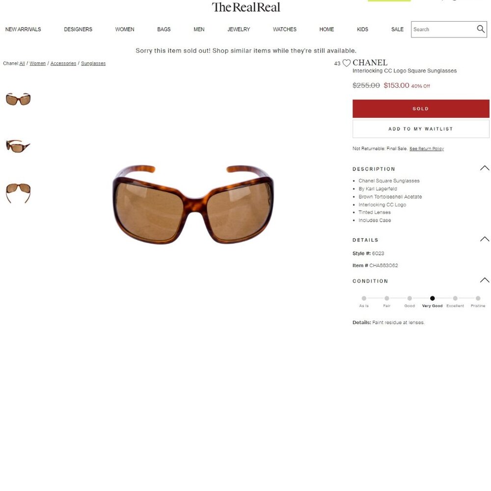 Chanel Interlocking Cc Logo Square Sunglasses - image 7